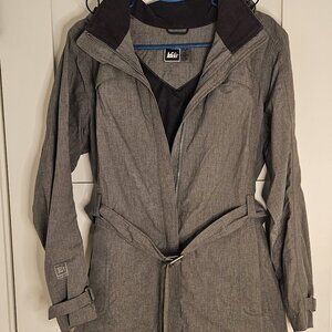 REI La Selva Rain Jacket - Medium - Pewter Green